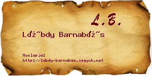 Lábdy Barnabás névjegykártya